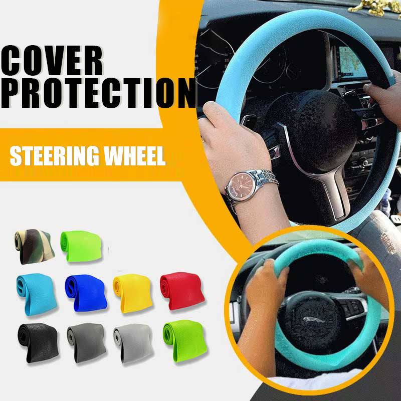 😎Car Silicone Steering Wheel Cover😎